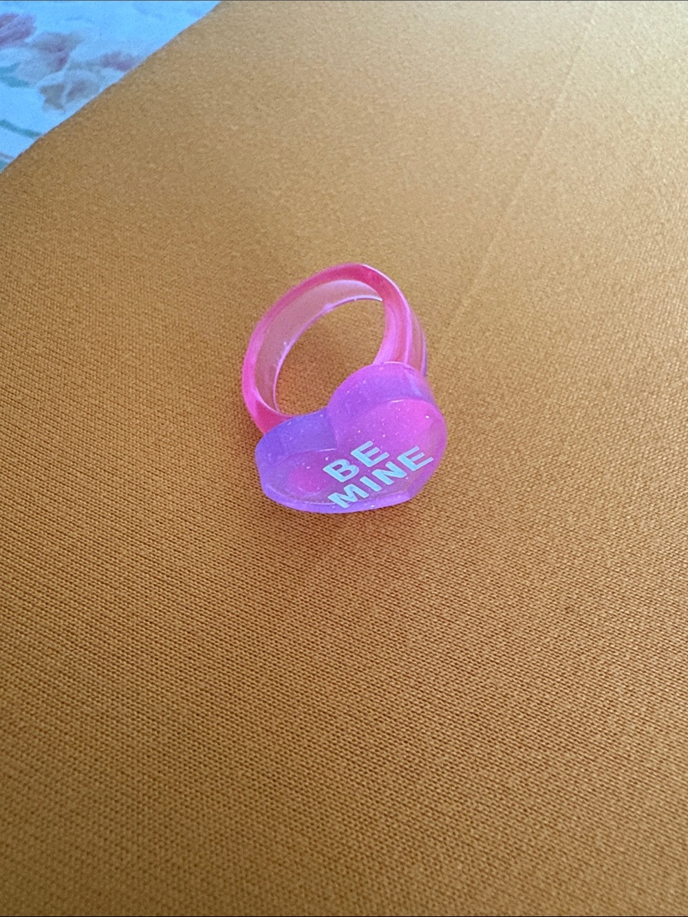 Pink & Purple 'Be Mine' Heart Ring